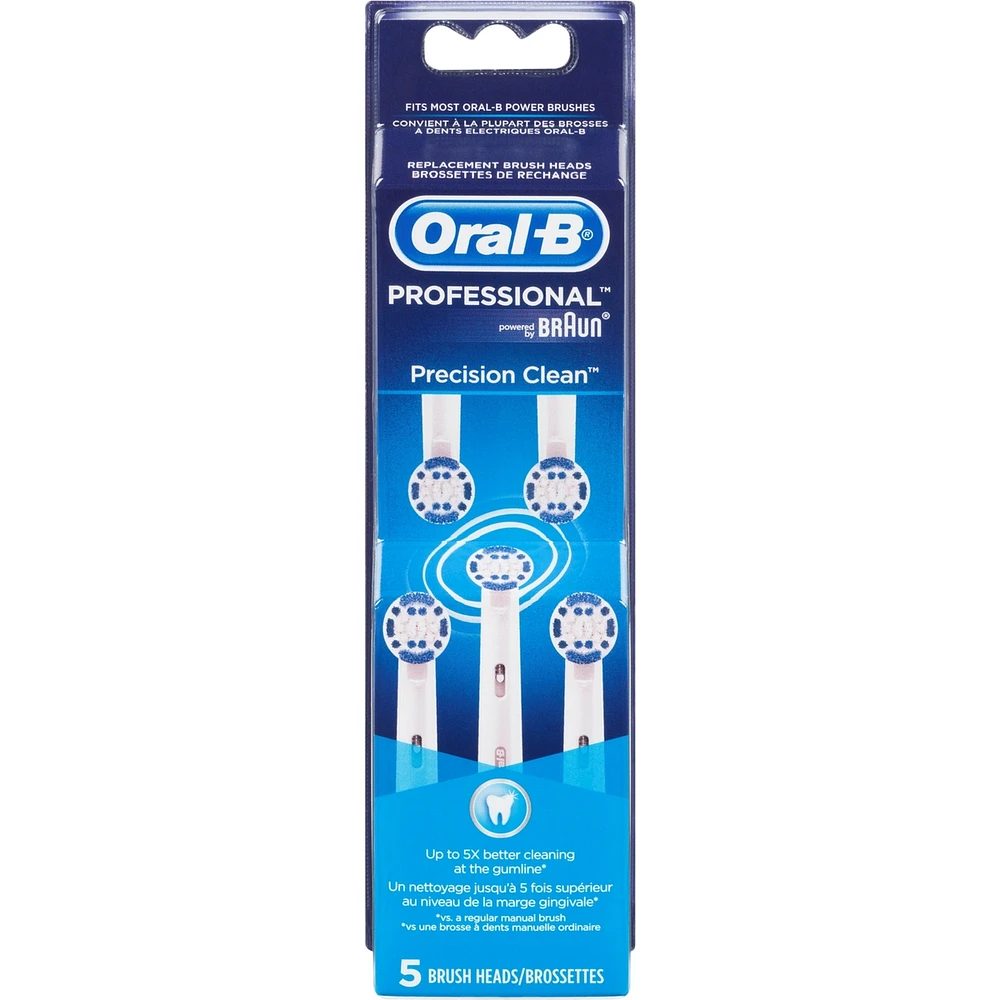 Oral-B Professional Precision Clean Replacement Brush Heads, 5 Count