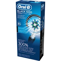 1000 CrossAction Electric Toothbrush, Black, Powered by Braun