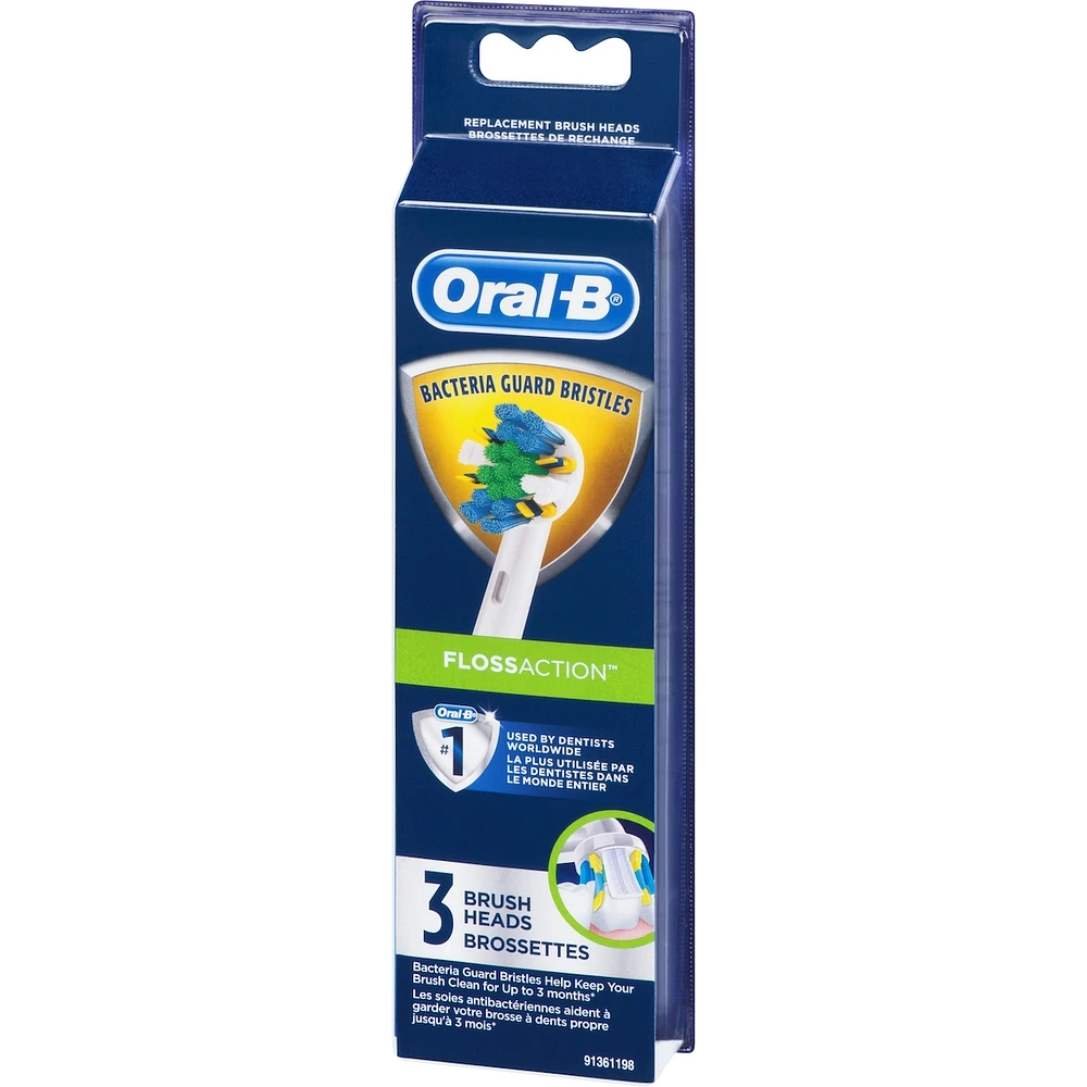 FlossAction Electric Toothbrush Replacement Brush Heads