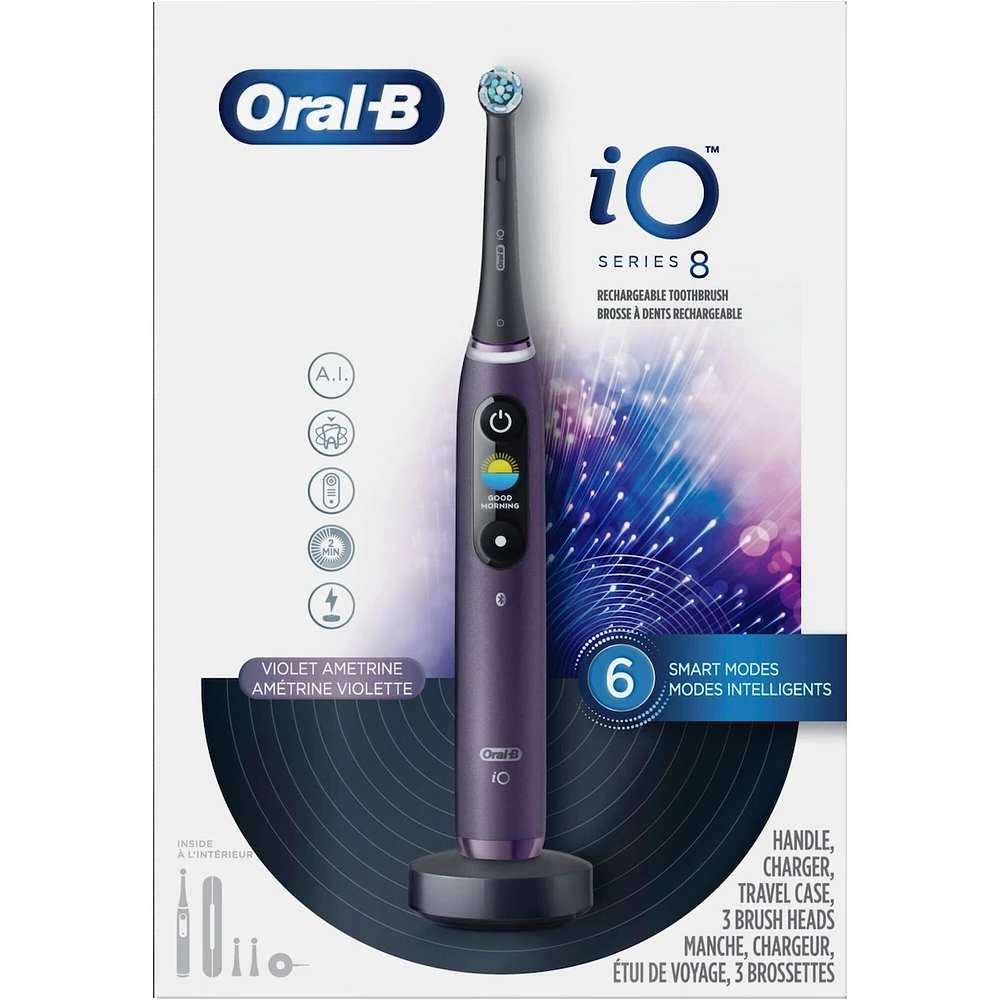 Oral-B iO8 Electric Toothbrush, Violet Ametrine