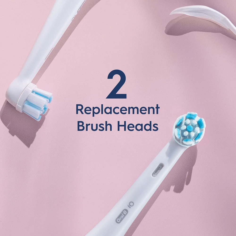 Oral-B iO Gentle Care Replacement Heads, Electric Toothbrush Brush Heads, White, 2 Count