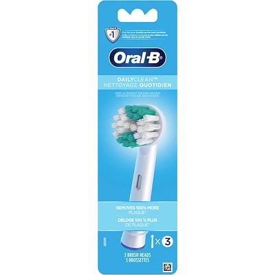 Daily Clean Electric Toothbrush Replacement Brush Heads Refill, 3 count