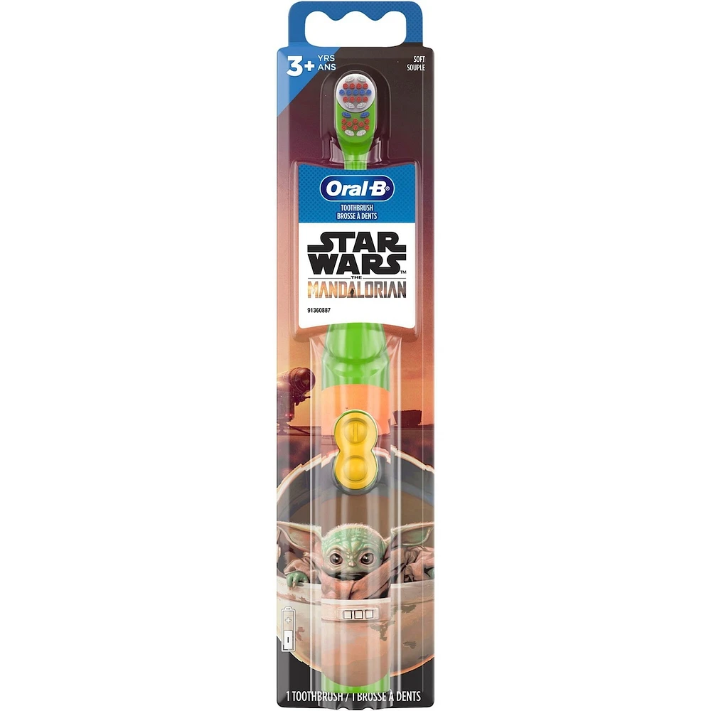 Kid's Battery Toothbrush featuring Star Wars The Mandalorian, Soft Bristles, for Kids 3+