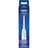 Oral-B Pro 100 3D White, Battery Toothbrush, White