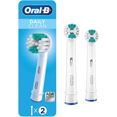 Daily Clean Electric Toothbrush Replacement Brush Heads, 2 Count