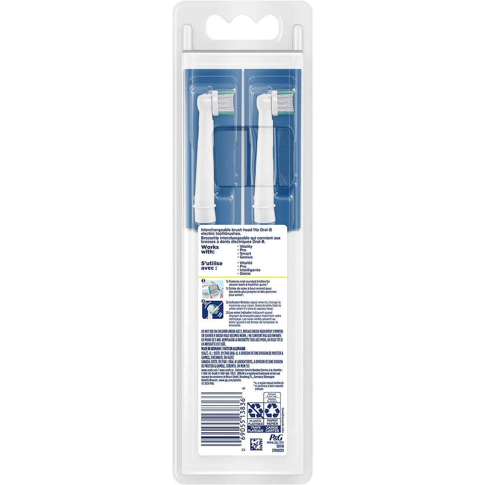 Daily Clean Electric Toothbrush Replacement Brush Heads, 2 Count