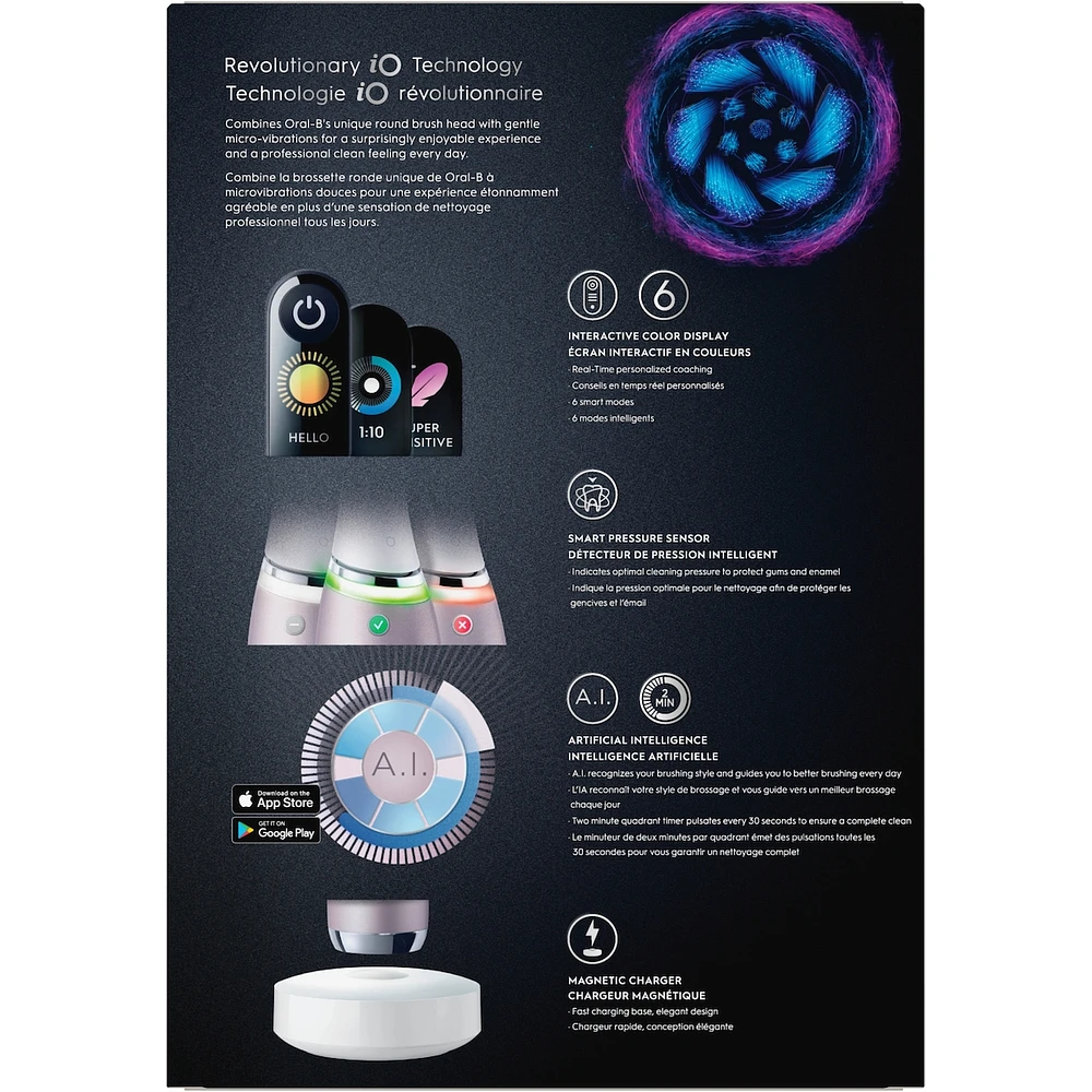 iO Series 8 Electric Toothbrush, Rose Quartz
