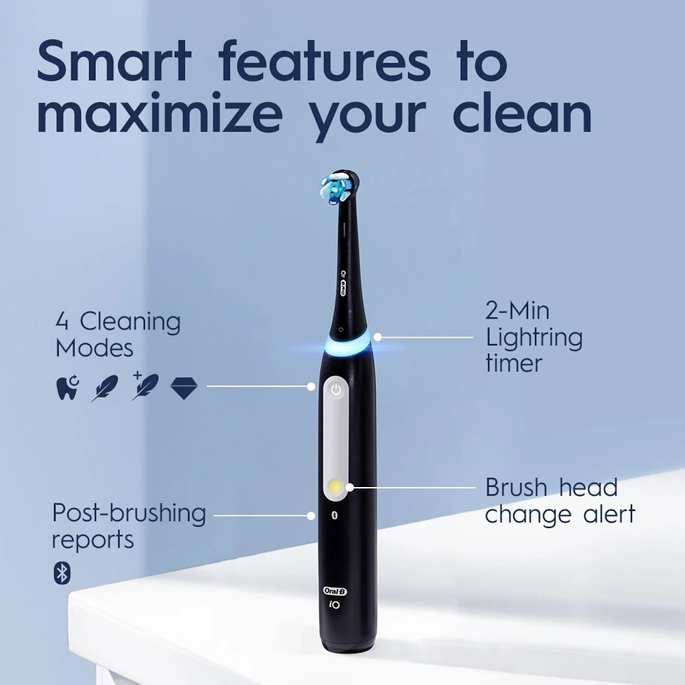 iO Series 4 Electric Toothbrush with (1) Brush Head, Rechargeable, Slate Blue