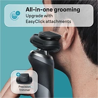 Electric Shaver for Men, Series 7 7171cc, Wet & Dry Shave, Turbo & Gentle Shaving Modes, Waterproof Foil Shaver, Engineered in Germany, Clean & Charge SmartCare Center included, with Precision Trimmer, Space Grey