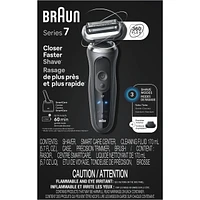 Electric Shaver for Men, Series 7 7171cc, Wet & Dry Shave, Turbo & Gentle Shaving Modes, Waterproof Foil Shaver, Engineered in Germany, Clean & Charge SmartCare Center included, with Precision Trimmer, Space Grey