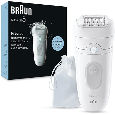Silk-épil 5 Epilator, Wet and Dry, Includes Skin Contact Cap, SErey