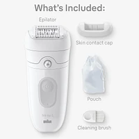 Silk-épil 5 Epilator, Wet and Dry, Includes Skin Contact Cap, SErey