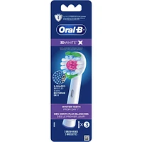 3D White X-Filament Replacement Brush Heads, 3 Count