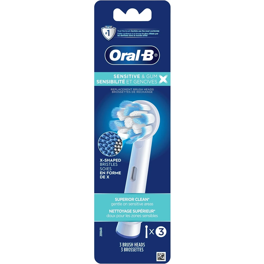Sensitive & Gum X X-Filament Replacement Brush Heads, 3 Count