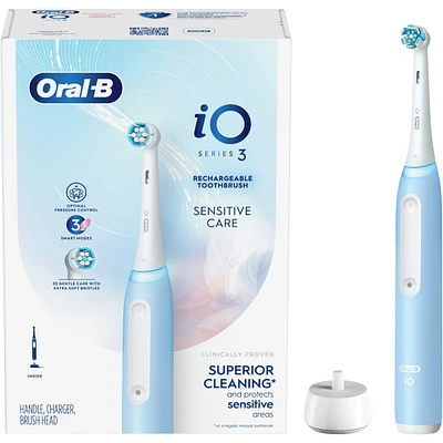 Brosse à dents électrique iO Series 3 avec (1) brossette, rechargeable, blanc