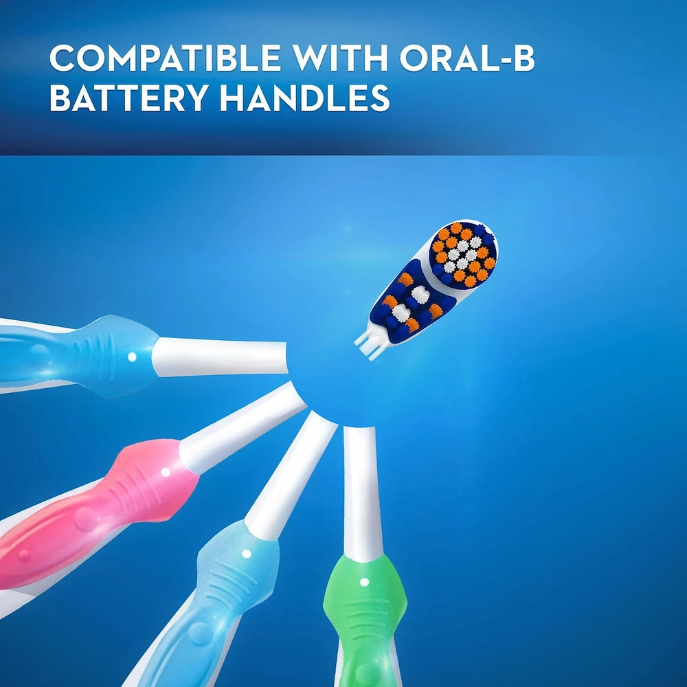 Oral-B 3D White Battery Power Toothbrush Replacement Heads, 2 Count