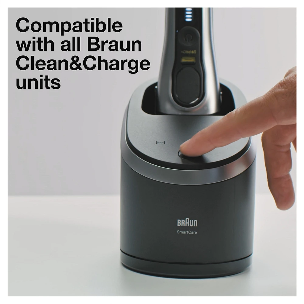 Braun Clean & Renew Refill Cartridges CCR, Replacement Shaver Cleaner Solution for Clean&Charge Cleaning System, Pack of 3