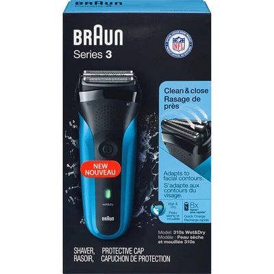 Braun shaver 310 Black/Blue Box  NA