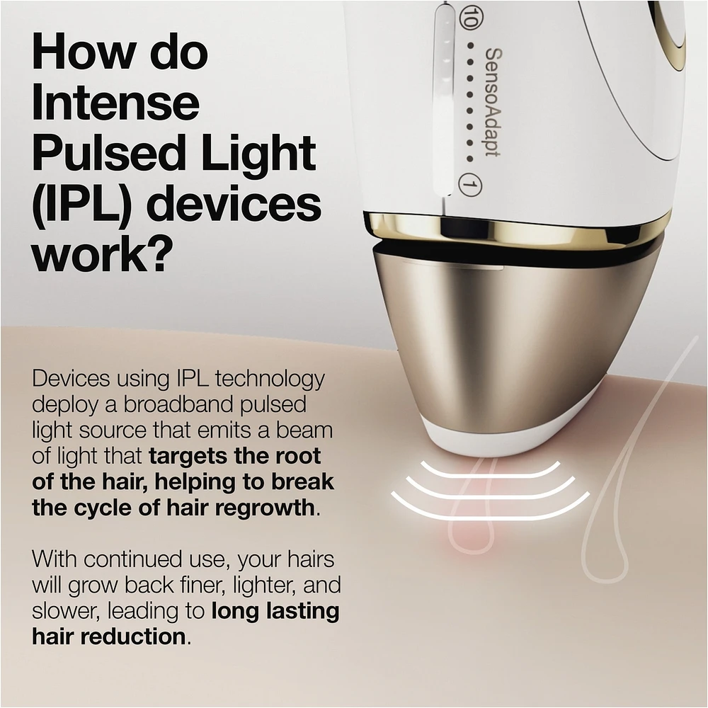 IPL Silk·expert Pro 5 PL5157 IPL for Women and Men, At-Home Hair Removal System, White and Gold, with Soft Pouch and Precision Head