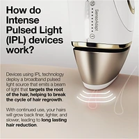 IPL Silk·expert Pro 5 PL5157 IPL for Women and Men, At-Home Hair Removal System, White and Gold, with Soft Pouch and Precision Head
