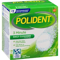 Polident 3 Minute Daily Denture Cleaner 40 Denture Tablets