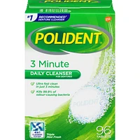 Polident 3 Minute Daily Denture Cleaner 96 Denture Tablets