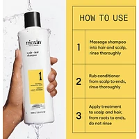 Nioxin System 1 Scalp + Hair Thickening Shampoo For Natural with Light Thinning, 1L