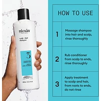 Nioxin System 3 Scalp + Hair Thickening Shampoo For Damaged with Light Thinning, 1L