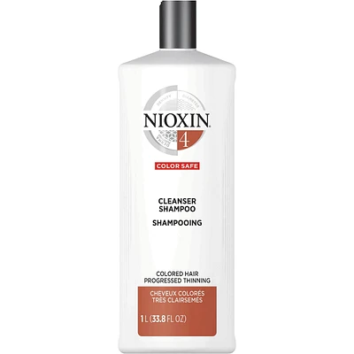 Nioxin System 4 Scalp + Thickening Shampoo For Damaged Hair with Progressed Thinning, 1L
