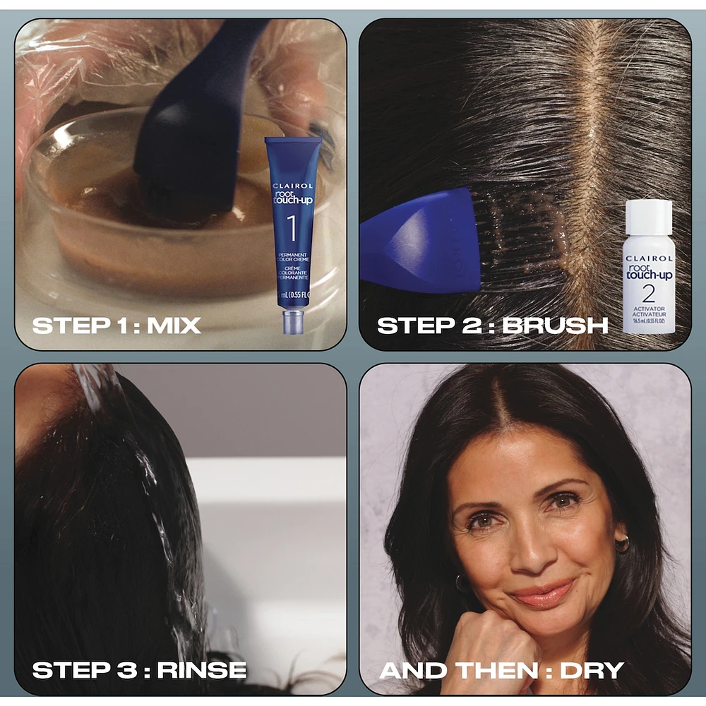 Root Touch-Up Permanent Color, Covers Gray, Instant Natural Looking Color