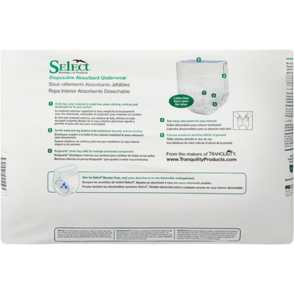 Sous-vêtements absorbants jetables de