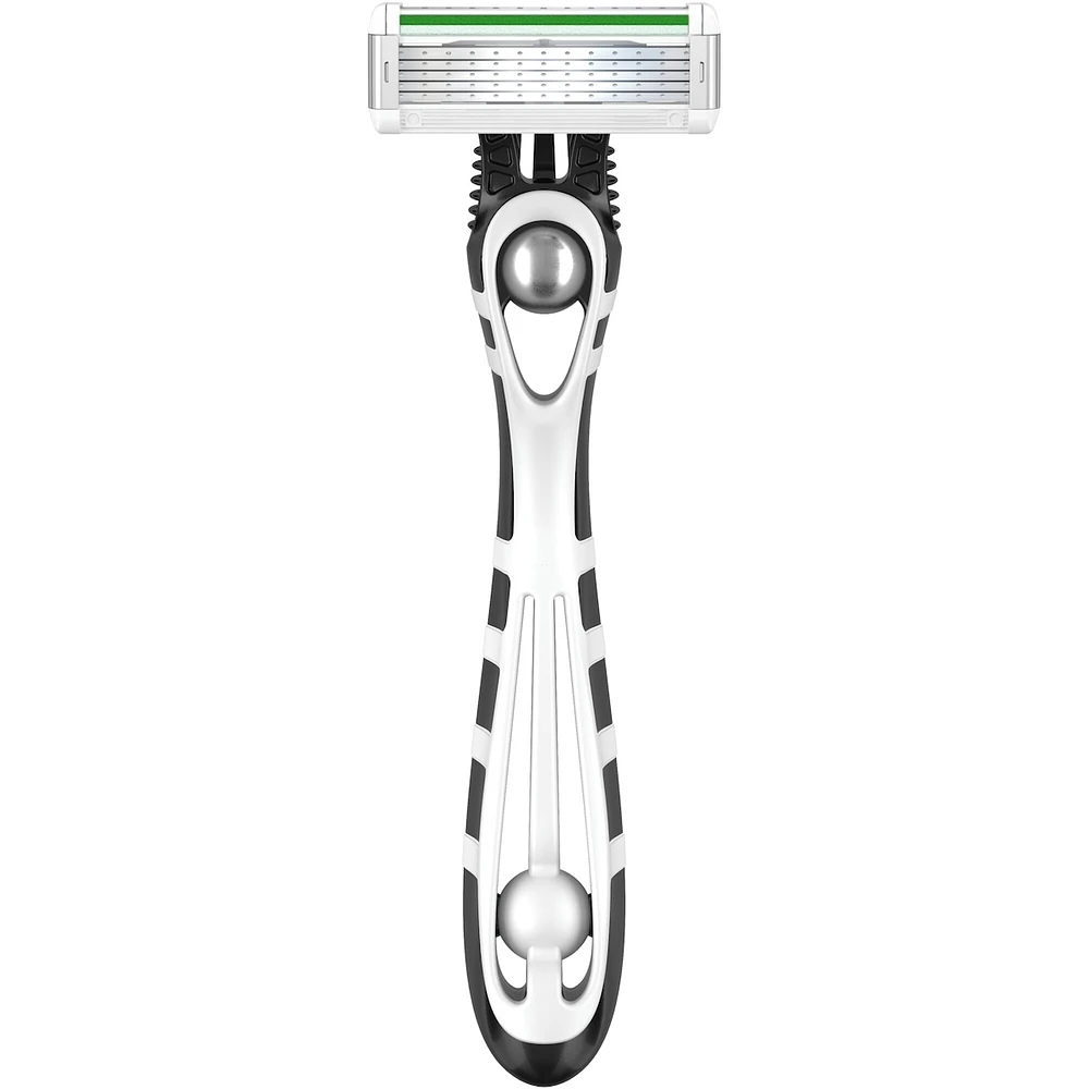BIC Flex 5 Sensitive Men's Refillable 5-Blade Razors, Comfortable Shave, 1 Handle and 3 Cartridges