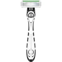BIC Flex 5 Sensitive Men's Refillable 5-Blade Razors, Comfortable Shave, 1 Handle and 3 Cartridges