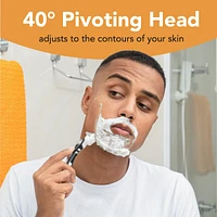 BIC Flex 5 Sensitive Men's Refillable 5-Blade Razors, Comfortable Shave, 1 Handle and 3 Cartridges