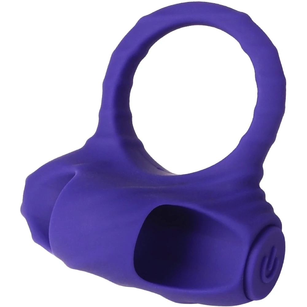 SKYN Dual Ring 1 Vibrating Ring & Sensual Massager, Ribbed Texture, 3 Variable Speeds, Rechargeable.