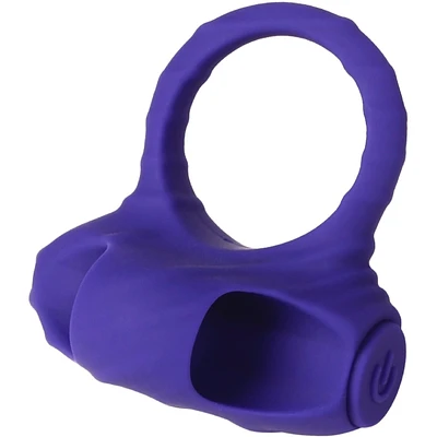 SKYN Dual Ring 1 Vibrating Ring & Sensual Massager, Ribbed Texture, 3 Variable Speeds, Rechargeable.