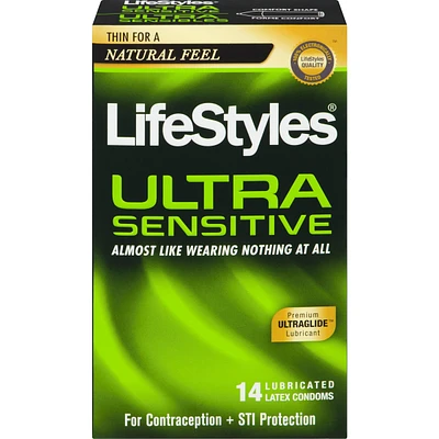 Ultra Sensitive Lubricated Latex Condoms