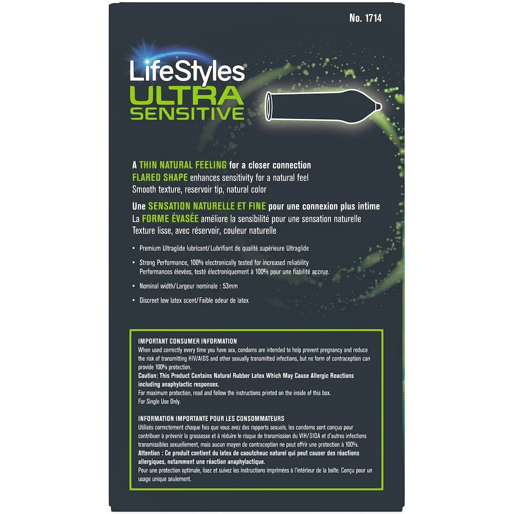 Ultra Sensitive Lubricated Latex Condoms