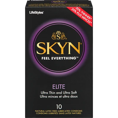 SKYN® Elite 10 Condoms Lubrifiés sans Latex Naturel