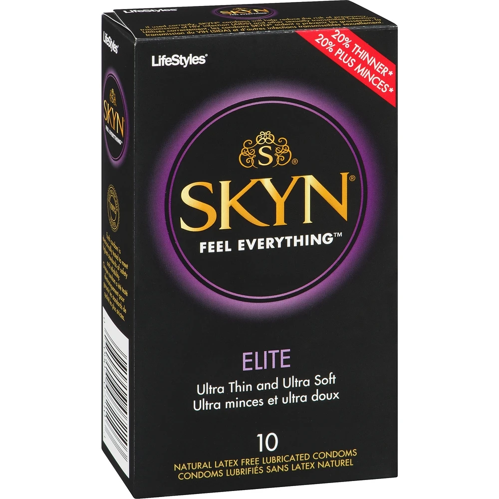 SKYN® Elite 10 Condoms Lubrifiés sans Latex Naturel