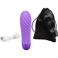 SKYN Shiver Personal Vibrator - Quiet, Discreet, Premium Ribbed Bullet Massager - Water Resistant, Rechargeable and Latex-Free, 7 vibrating speeds