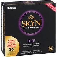 SKYN® Elite 36 Condoms Lubrifiés sans Latex Naturel