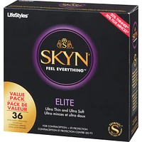 SKYN® Elite 36 Condoms Lubrifiés sans Latex Naturel