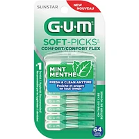 GUM Soft-Picks  Comfort Flex Mint – 64ct