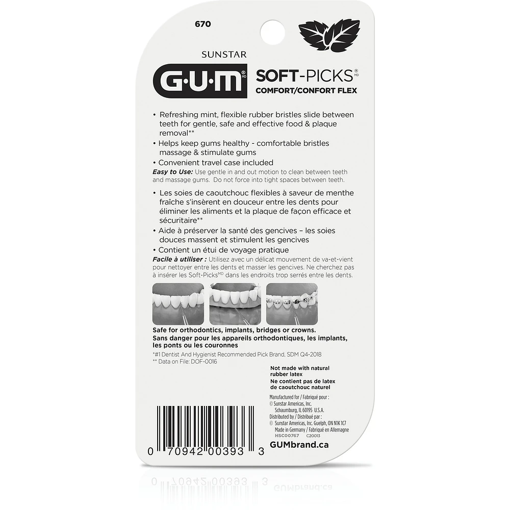 GUM Soft-Picks  Comfort Flex Mint – 64ct