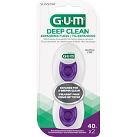 GUM® Deep Clean Expanding Floss 2 x 40m