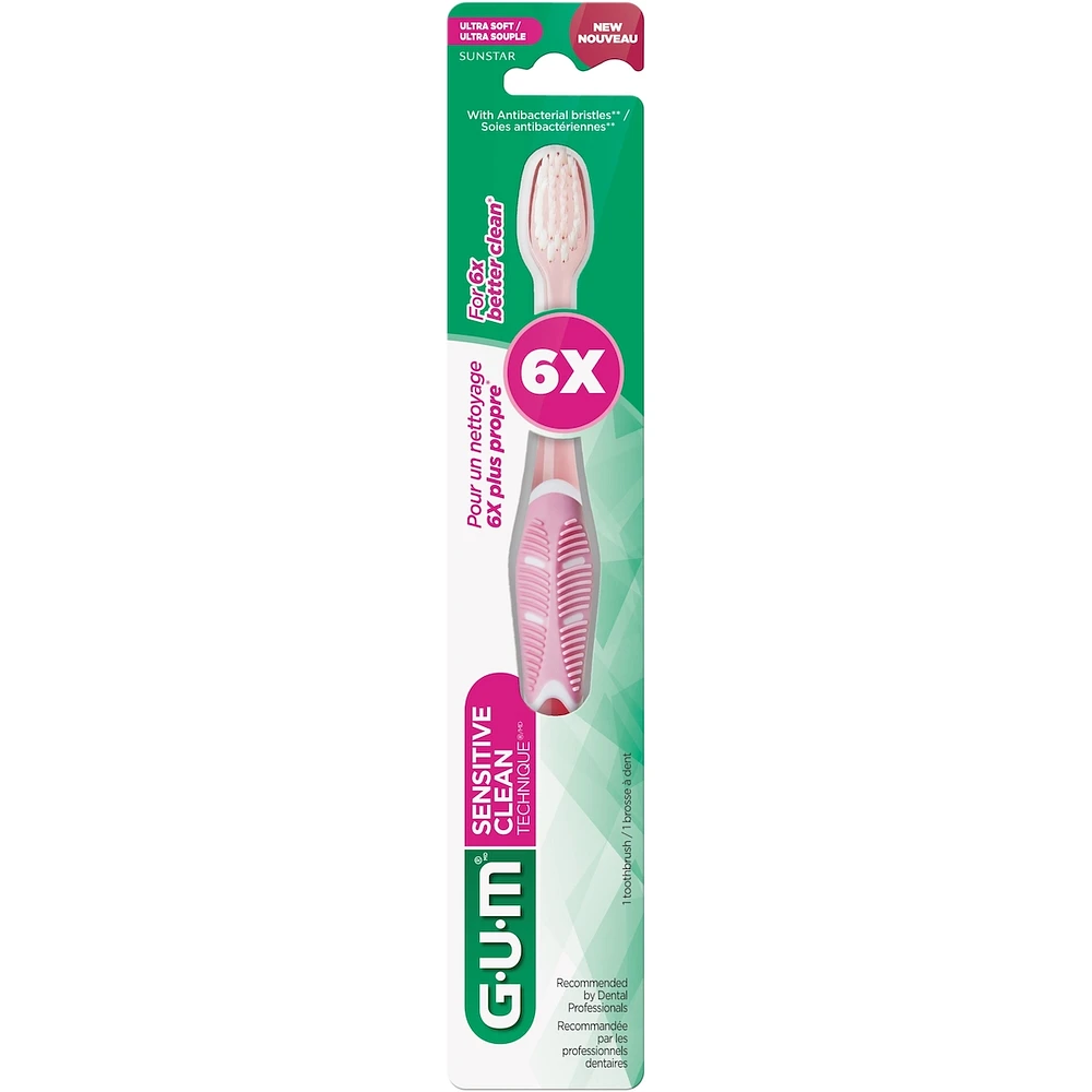 TECHNIQUE® Sensitive Clean Toothbrush, Compact, Ultra Soft Bristles