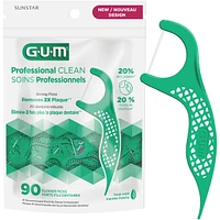 GUM Professional Clean Flossers, Mint - 90ct