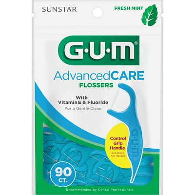 GUM Advanced Care Flossers, Mint - 90ct