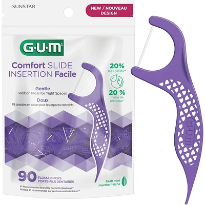 GUM Comfort Slide Flossers, Mint - 90ct